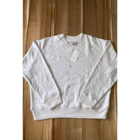 A New Day Womens Ivory Cream Sweater Long Sleeve Pullover Crewneck Medium - Picture 5 of 12